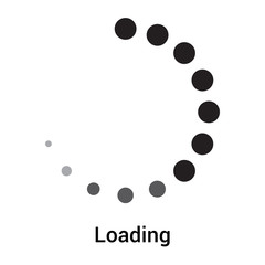 Loading icon vector sign and symbol isolated on white background, Loading logo concept