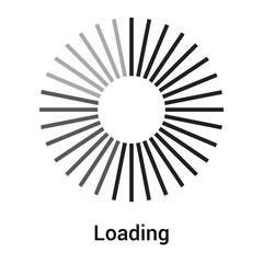 Loading icon vector sign and symbol isolated on white background, Loading logo concept