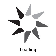 Obraz premium Loading icon vector sign and symbol isolated on white background, Loading logo concept