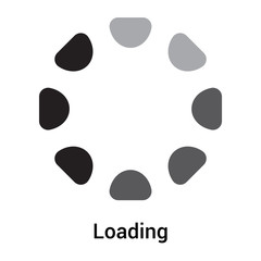 Loading icon vector sign and symbol isolated on white background, Loading logo concept