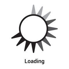 Loading icon vector sign and symbol isolated on white background, Loading logo concept