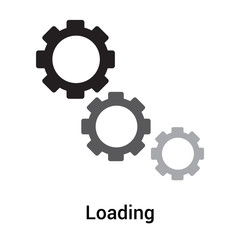 Loading icon vector sign and symbol isolated on white background, Loading logo concept