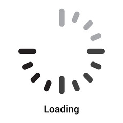 Loading icon vector sign and symbol isolated on white background, Loading logo concept