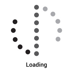 Loading icon vector sign and symbol isolated on white background, Loading logo concept