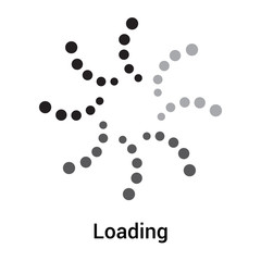 Loading icon vector sign and symbol isolated on white background, Loading logo concept