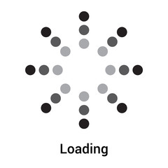 Loading icon vector sign and symbol isolated on white background, Loading logo concept