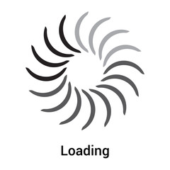 Loading icon vector sign and symbol isolated on white background, Loading logo concept