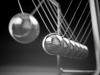 3D rendering Metal Newton's cradle