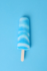 blue raspberry and vanilla popsicle