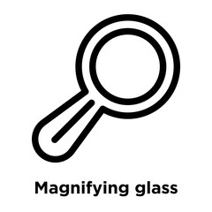 Magnifying glass icon vector sign and symbol isolated on white background, Magnifying glass logo concept