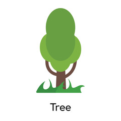 Tree icon vector sign and symbol isolated on white background, Tree logo concept