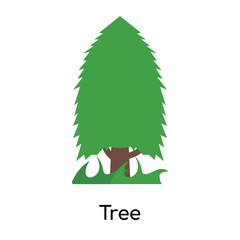 Tree icon vector sign and symbol isolated on white background, Tree logo concept