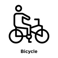 Bicycle icon vector sign and symbol isolated on white background, Bicycle logo concept