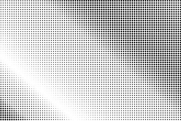 Black dot lines pattern. Halftone background. Futuristic panel. Vector illustration