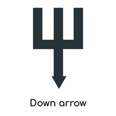 Down arrow icon vector sign and symbol isolated on white background, Down arrow logo concept