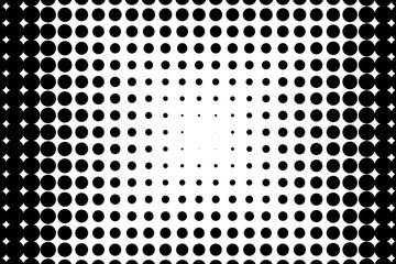 Black dot lines pattern. Halftone background. Futuristic panel. Vector illustration