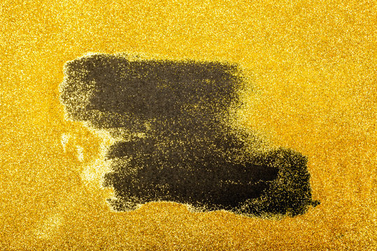 Copy space on gold glitter sparkling luxury background