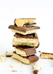 chocolate bisquit, sweet food concept