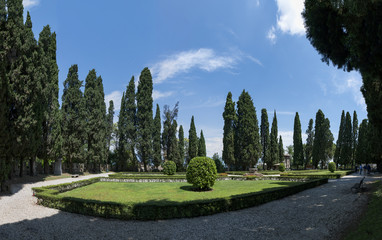 Castello di Conegliano - panorama dei giardini