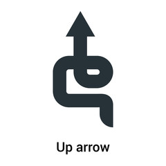 Up arrow icon vector sign and symbol isolated on white background, Up arrow logo concept