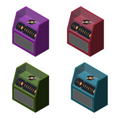 Isometric retro jukebox, music machine