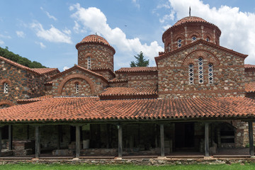 Fototapeta na wymiar Medieval Vodoca Monastery Saint Leontius near town of Strumica, Republic of Macedonia 