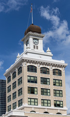 Clock Tower with Blue Sky