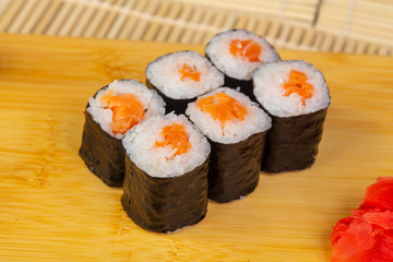 Tasty salmon rolls