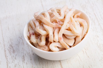 Delicious squid meat