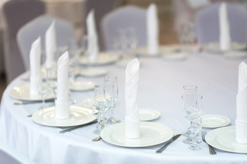 Elegant table set up for dinning room
