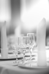 Elegant table set up for dinning room