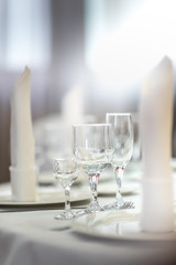 Elegant table set up for dinning room