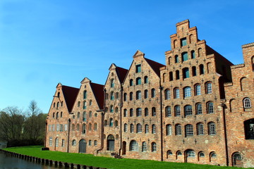 Fototapeta na wymiar Storage houses in Lübeck, Germany