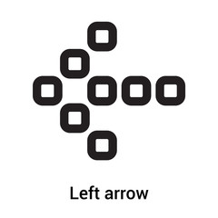 Fototapeta premium Left arrow icon vector sign and symbol isolated on white background, Left arrow logo concept