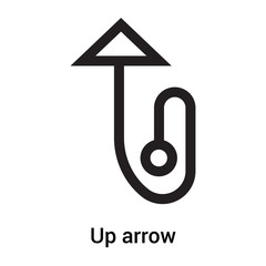 Up arrow icon vector sign and symbol isolated on white background, Up arrow logo concept