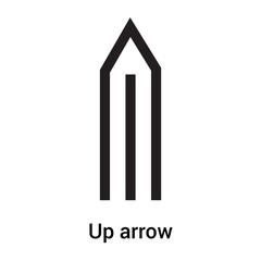 Up arrow icon vector sign and symbol isolated on white background, Up arrow logo concept