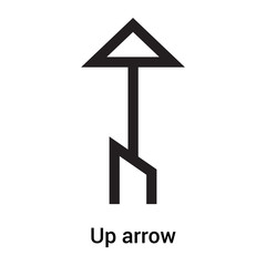 Up arrow icon vector sign and symbol isolated on white background, Up arrow logo concept