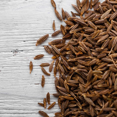fragrant Zira on a wooden rustic background
