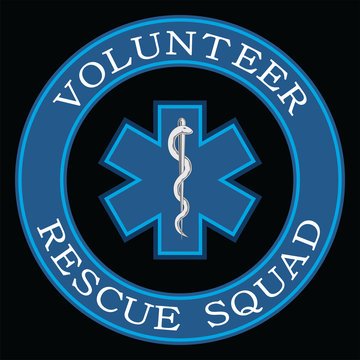 Volunteer Rescue Squad Design is an illustration that can be used to represent rescue volunteer squad crews or members. Just add your name or location. Great for logos, ads, flyers, t-shirts.