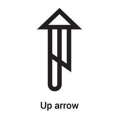 Up arrow icon vector sign and symbol isolated on white background, Up arrow logo concept