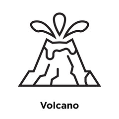 Volcano icon vector sign and symbol isolated on white background, Volcano logo concept