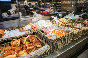 Baskets with pastries.