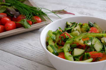 Fresh vegetable salad