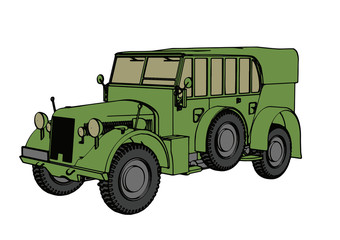 Obraz premium military car vector