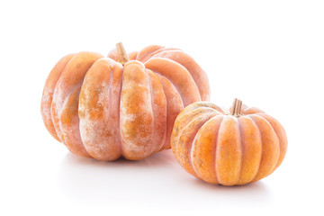 Obraz premium Nutmeg pumpkins isolated on white