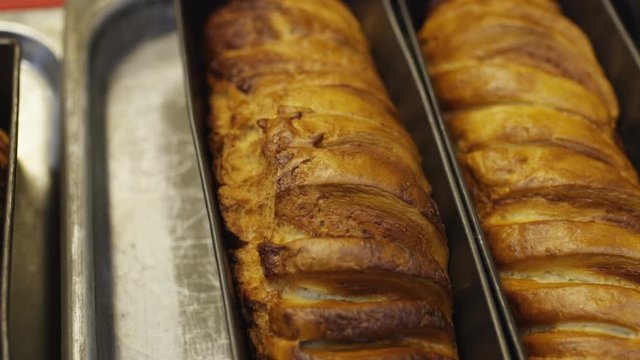 Traditional Bread in a Kitchen. Shot on Red Helium 8K