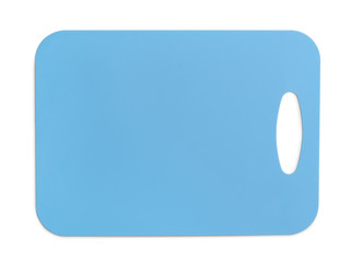 Blue plastic cutting board