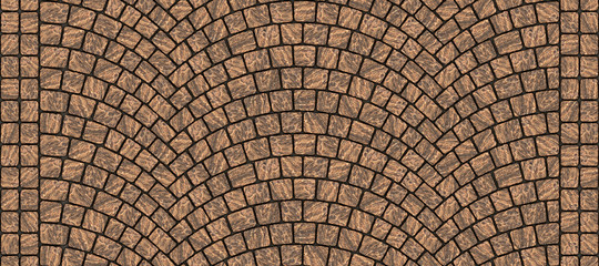 Road curved cobblestone texture 010