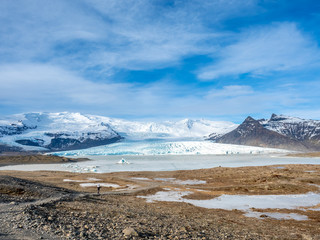 Fjallsarlon glacier in winter season, Iceland