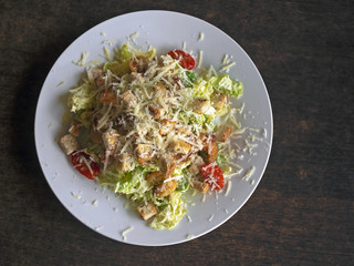 appetizing salad with vegetables